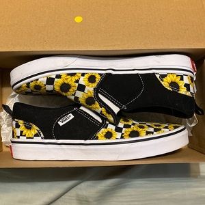 Vans Sunflower Checker Shoes SZ 5